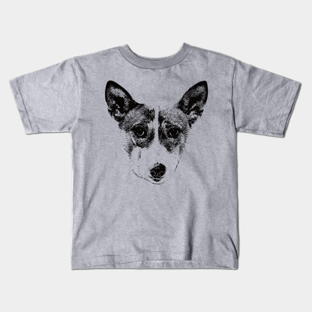 African Barkless Dog gift for Basenji Owners Kids T-Shirt by DoggyStyles